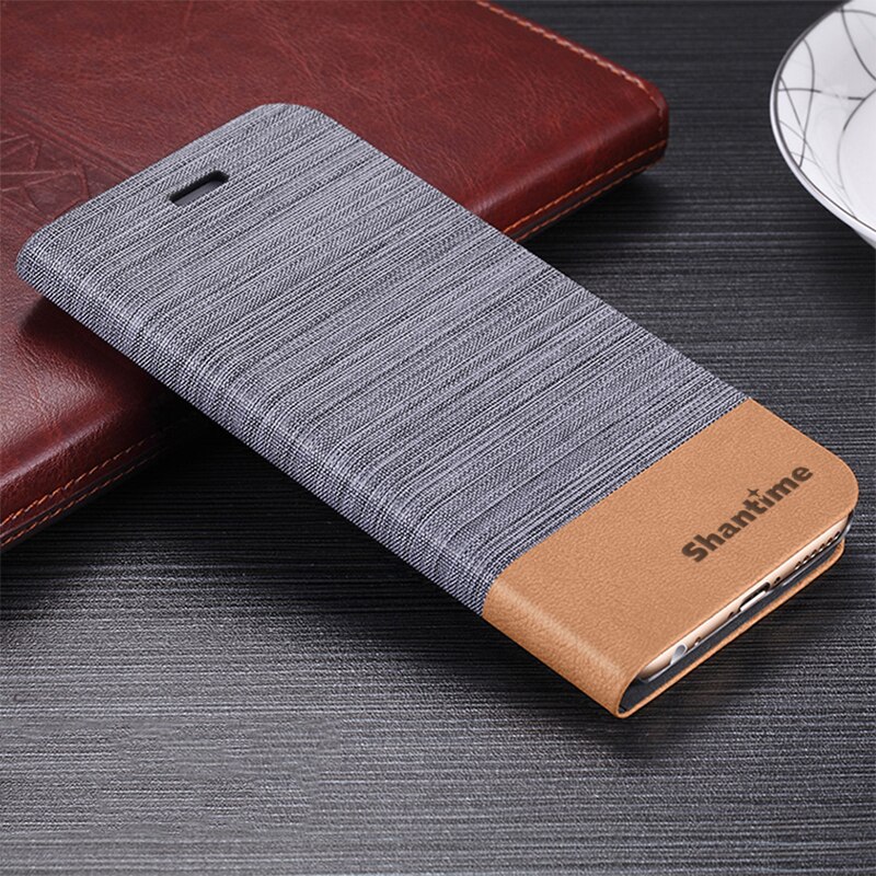 Pu Leather Phone Case For Huawei Honor 7X Flip Book Case For Huawei Honor 7X Business Wallet Case Soft Tpu Silicone Back Cover: GRAY