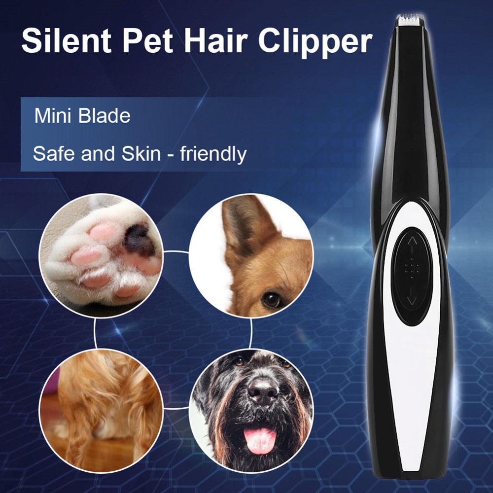 Hond Grooming Clipper, Pet Hair Trimmer Usb Oplaadbare Draadloze Geluidsarm Voor Haar Rond Gezicht, Ogen, oren, Rump, Poten