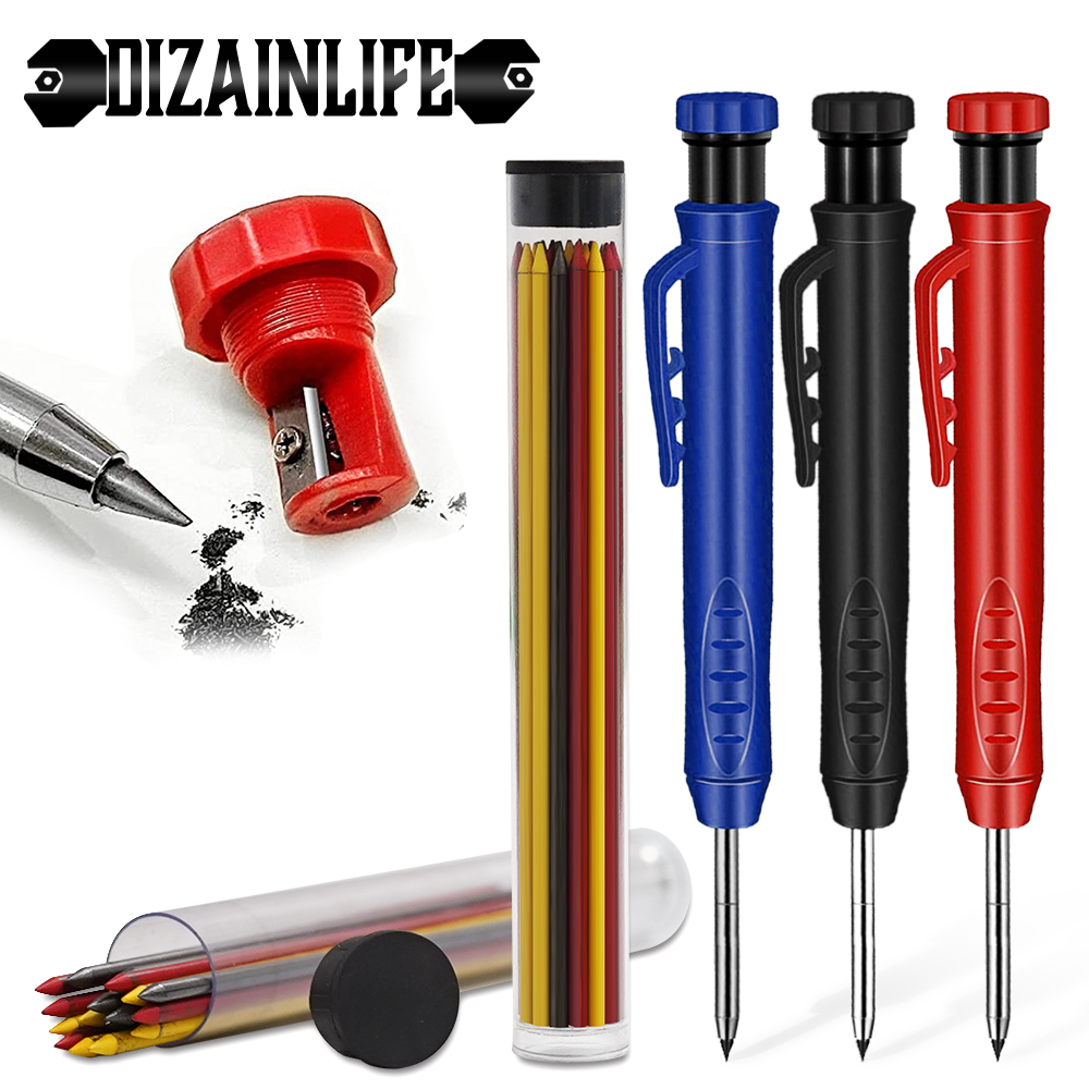 Solidny stolarz ołówek robić obróbki drewna znakowanie narzędzia robić prac budowlanych rysowanie Scriber z wbudowaną ostrzałką