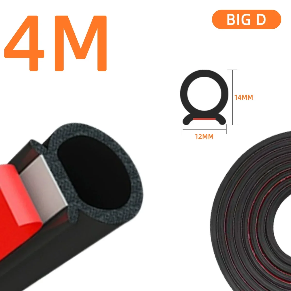 Soundproof Waterproof Double Weatherstrip Rubber Sealing Layer Insulation Auto Door Sealant Protector protection Sealing: WHITE