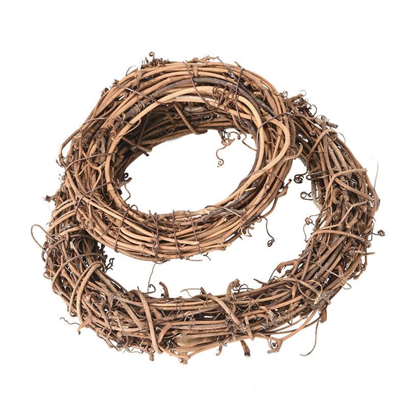 30CM DIY Hängen Kranz Rattan Ring Band Handwerk Weihnachten Dekorationen Weihnachten Hochzeit Kränze Heimat Party Dekor DIY Blumen- Kranz