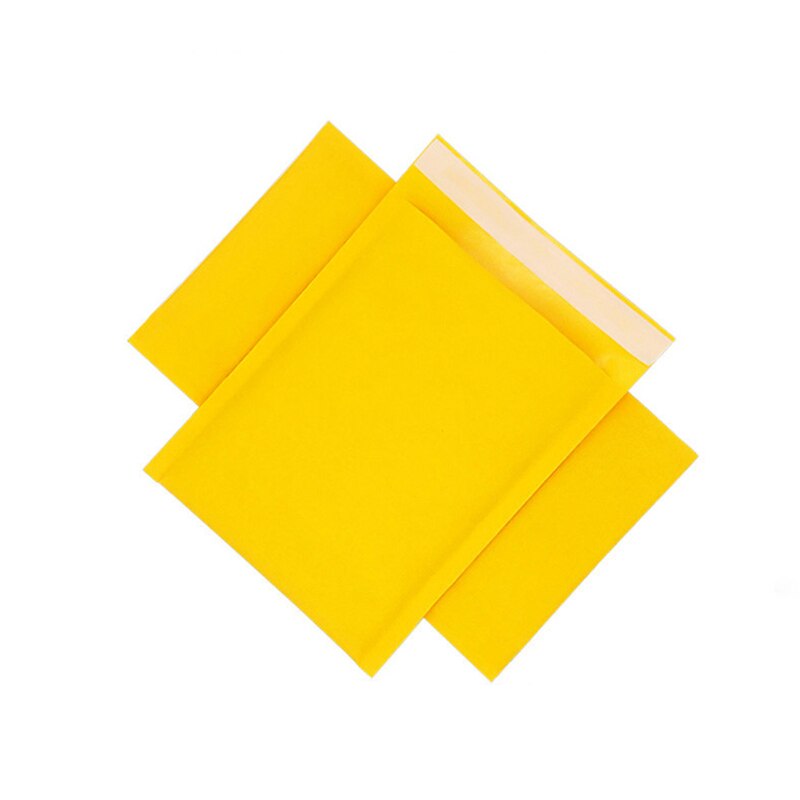 50Pcs Yellow Kraft Bubble Bag Packaging Paper Bubble Mailers Waterproof Padded Envelope Business Office Bags
