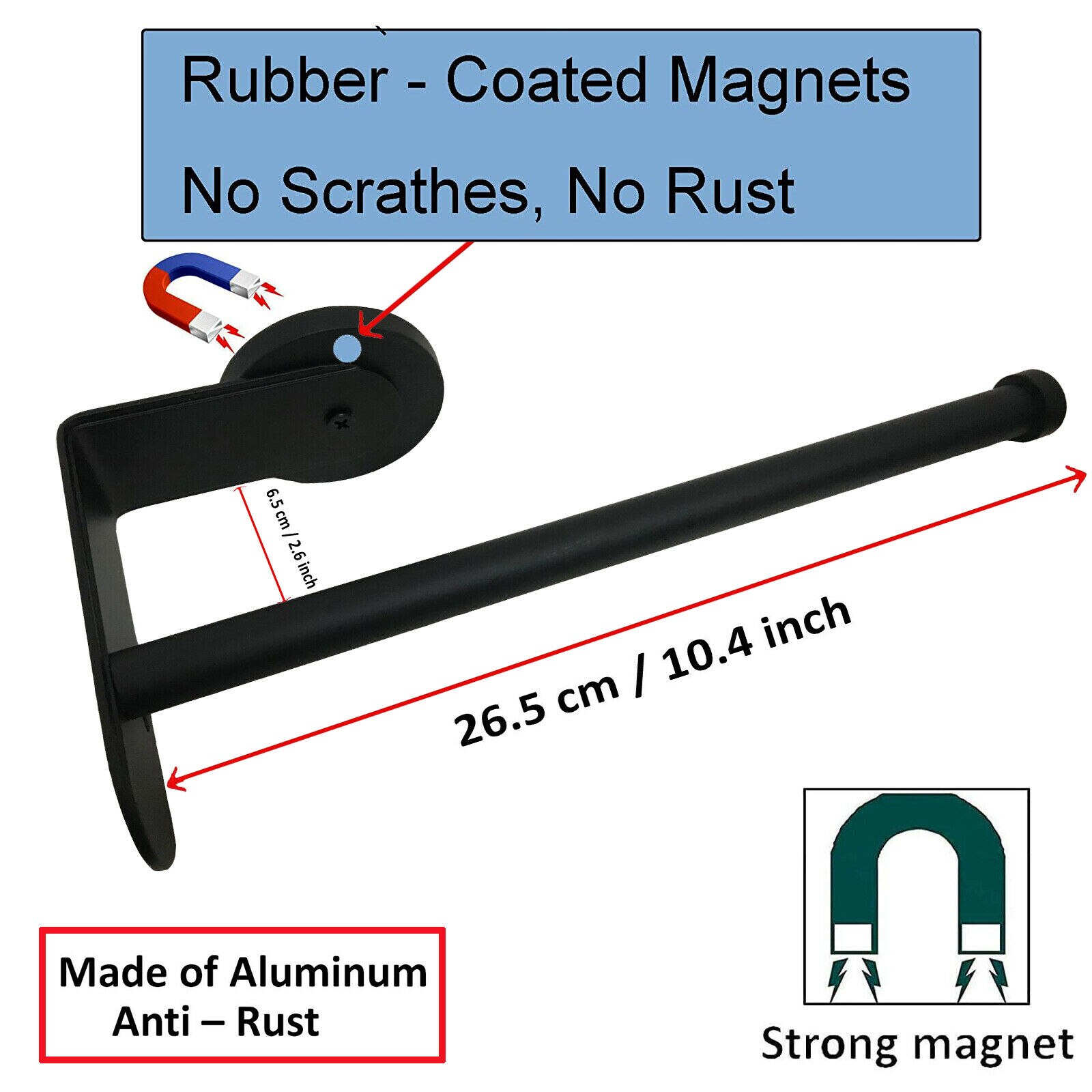 Magnetic Towel Holder Towel Rack Towel Hook Hanger... – Grandado