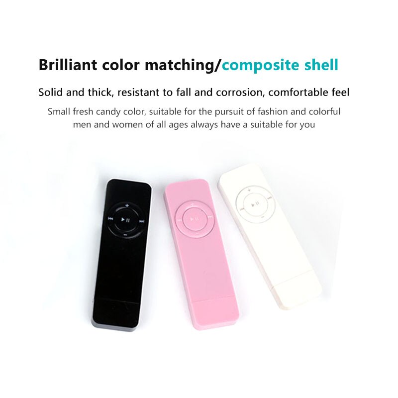 3 Kleuren Usb In-Line Card MP3 Speler U Schijf MP3 Speler MP3 Player Ondersteuning Micro Tf Card voor Cadeau Voor Meisje