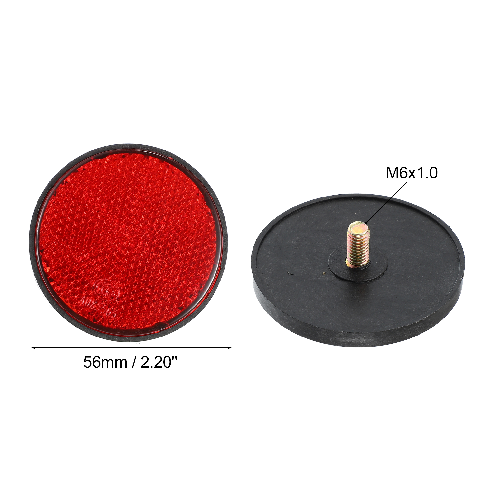 Motoforti 4/6/10 pz M6x1.0 Striscia di Avvertimento Nastro Adesivo Riflettente di Plastica Universale Montaggio A Vite Riflettore Decalcomanie per Moto