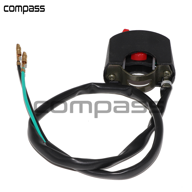 Universal Motorcycle Kill ON-OFF Switch Button Handlebar Mount Bullet Connector