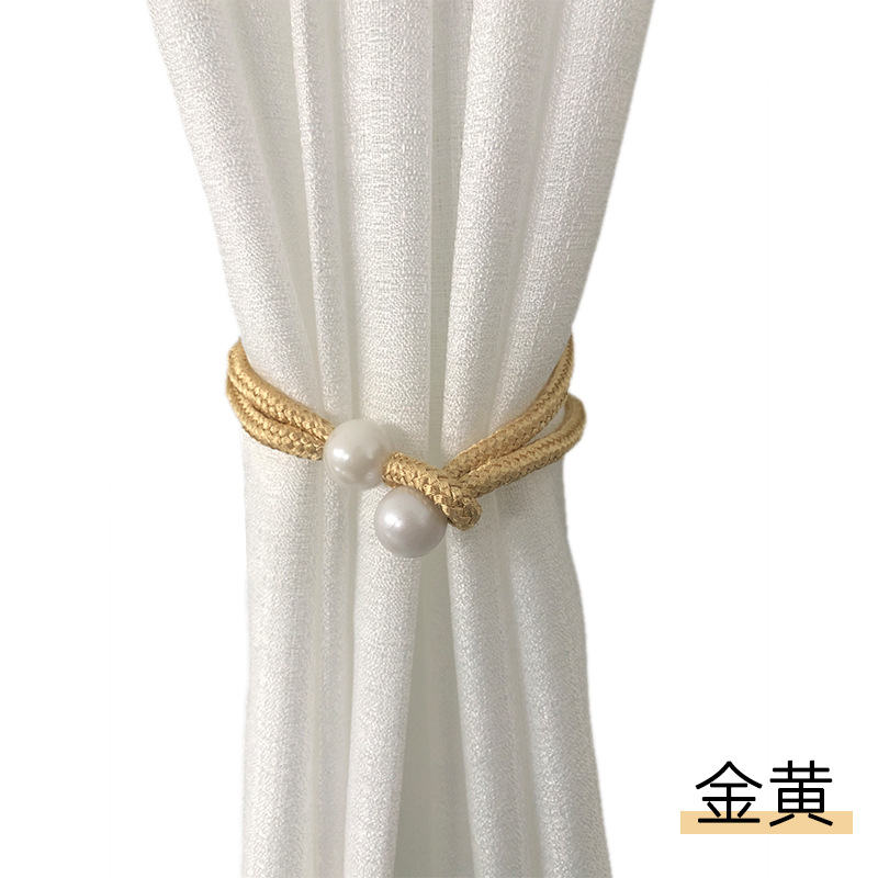 2/1 Uds. Clip de cortina de perlas pequeñas, soportes de cortina, Clips de hebilla para atar, hebilla de bola colgante, accesorios decorativos para cortina: Rojo / 55-90 cm