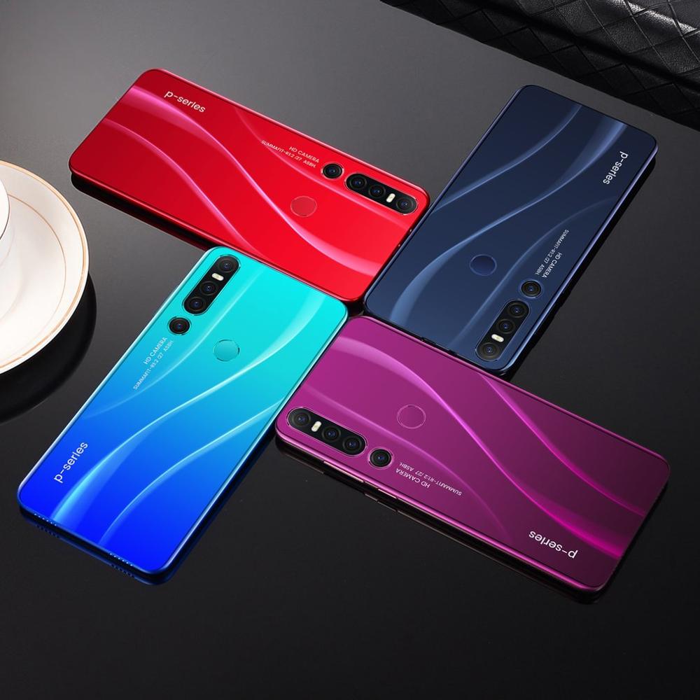Novo p46 pro smartphone 1gb + 8gb celular android 9.1 handphone núcleo 6.1 polegada mobilephone rosto reconhecimento de impressão digital