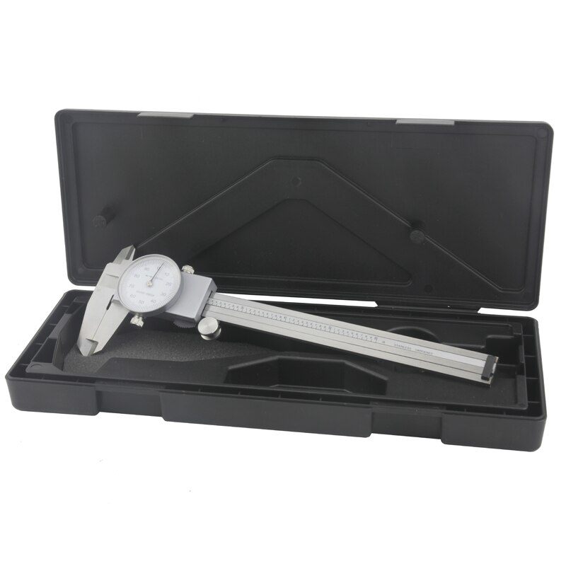 6" Inch Steel 3-Way Measurement Dial Caliper .001" Shock Proof SAE .