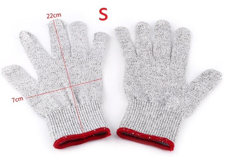 1 par skærebestandige handsker hppe åndbar letvægts sikkerhedshandsker håndbeskyttelseshandske til bygherre gartner reparatør s-xl: Rød s