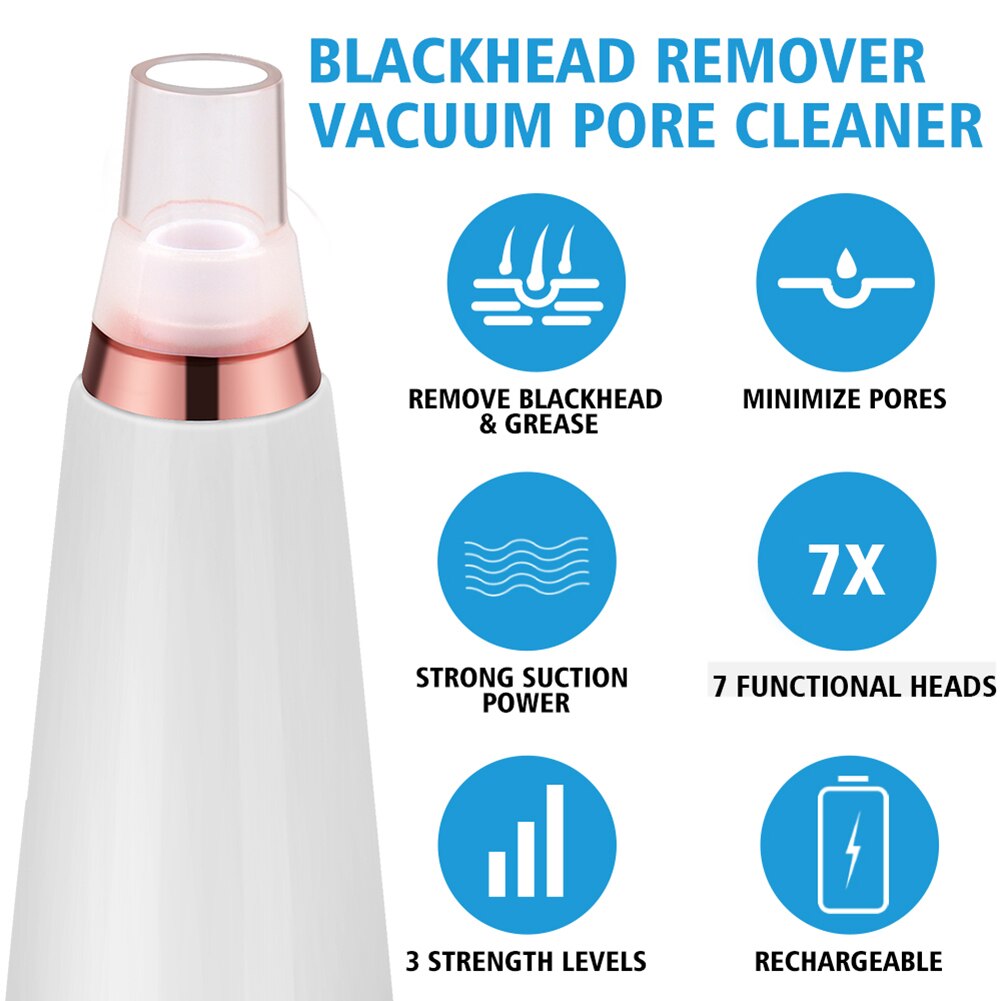 Electric Acne Remover Point Noir Blackhead Vacuum Extractor Tool Black Spots Pore Cleaner Skin Care Facial Pore Cleaner Machine