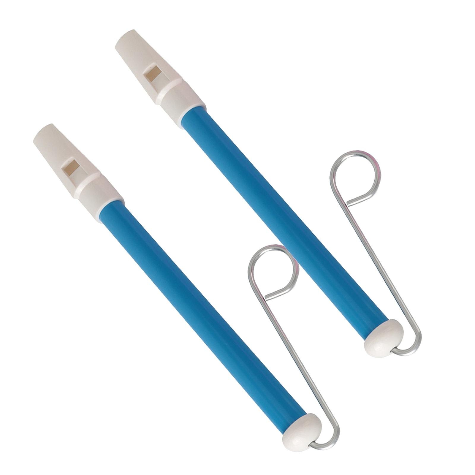 Petit sifflet coulissant Piccolo pour enfants, 2 pièces, accessoires de musique, pour fête d&#39;anniversaire, prix scolaires: Bleu