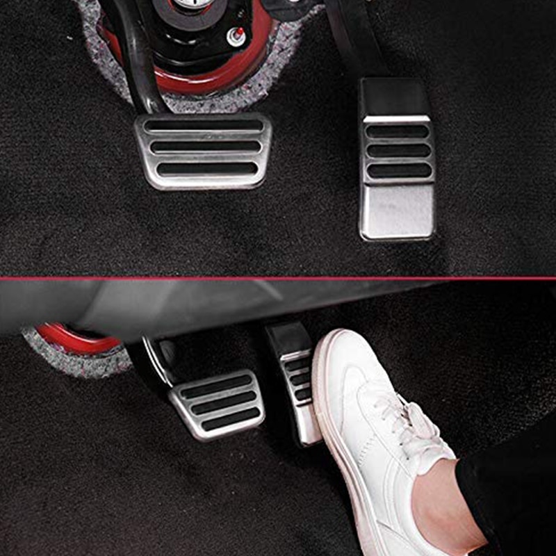 2Pcs Accelerator Fuel Brake Foot Pedal Pad Cover for Ford Mustang Accessory