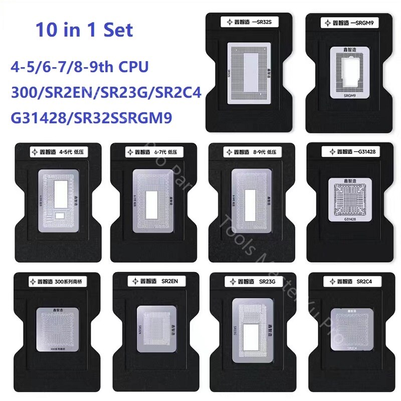 10in1 kit MasterXu XZZ Mac CPU BGA Reballing stampino piattaforma per Macbook SR40B SR2EN SR23G SSR2C4 2018 aria pro strumento di saldatura