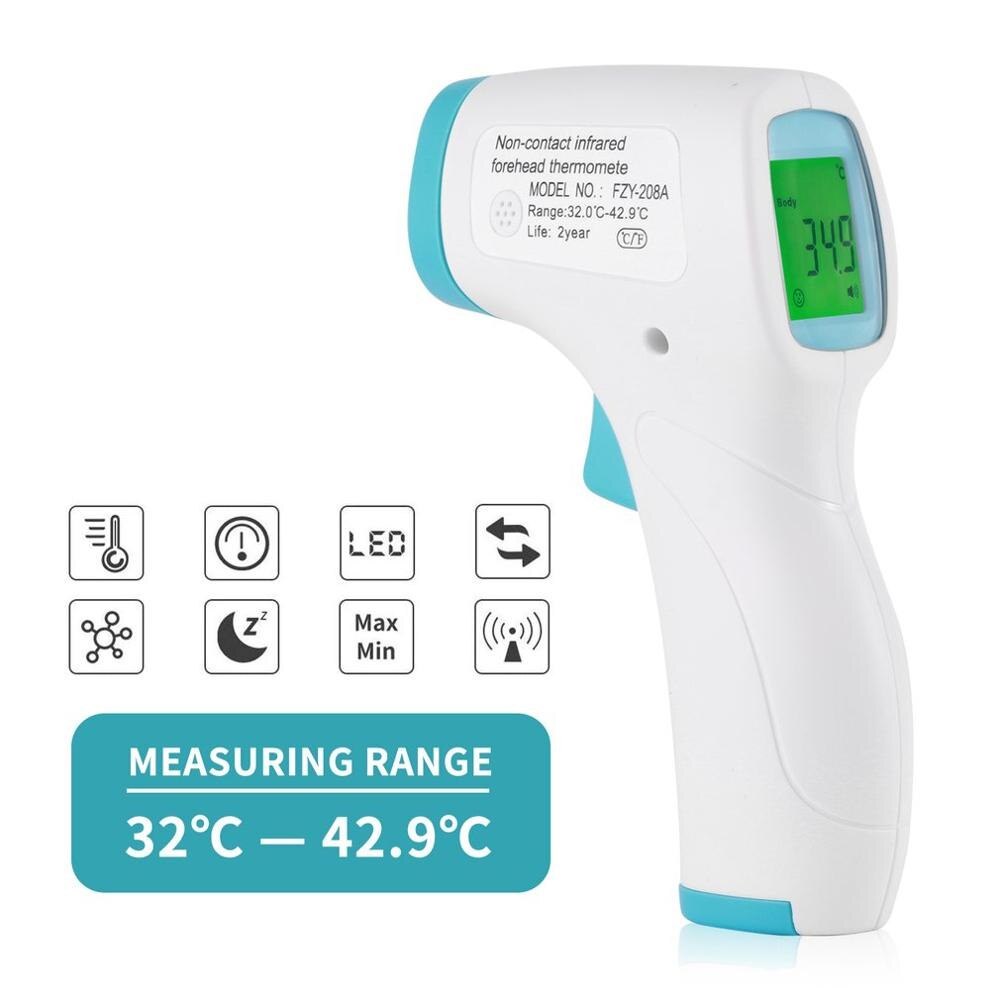 Non-contact Infrarood Voorhoofd Thermome Hoge Precisie Thermometer Handheld Draagbare Temperatuur Meter 208A Apparaat