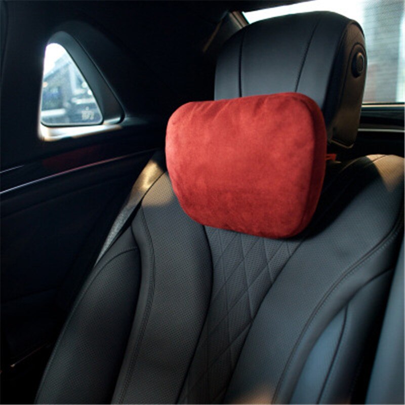 Auto Sitz Kopfstütze Kissen Biologische samt Hals Kissen Maybach S Klasse Auto Neck Unterstützung Kissen Abdeckungen Kopfstütze: coffee