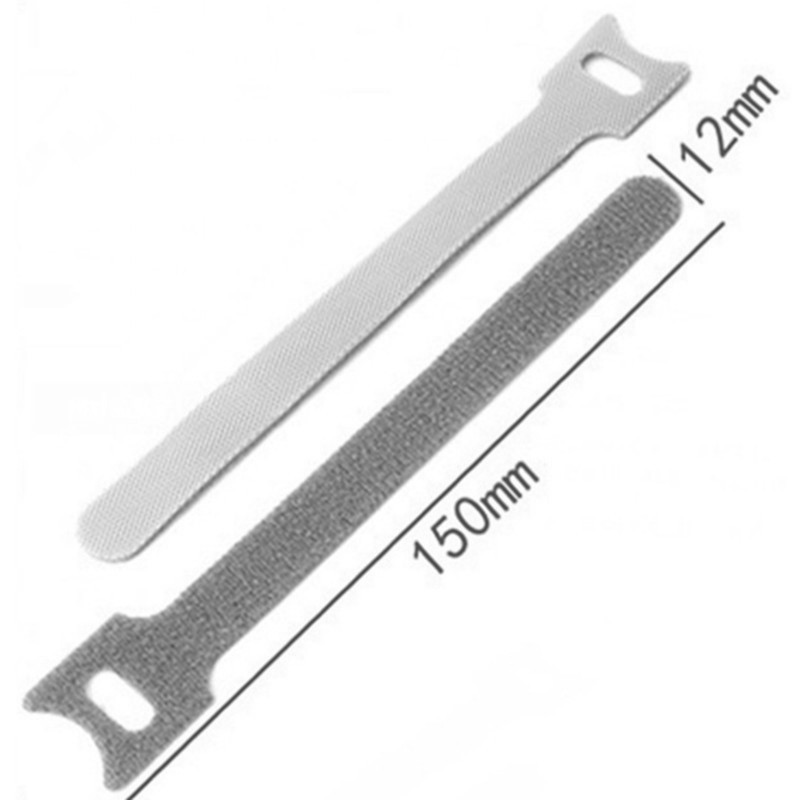 Black Data Cable Organizer Hook Loop Management Scratch band 15*1.2cm Computer Power Cable Tie Self-adhesive Loop Hook Straps