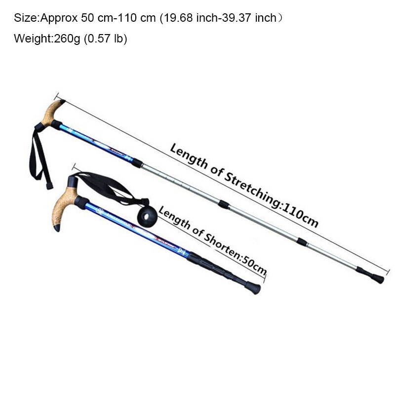 Ultralight Walking Stick for the Elderly Telescopic Crutches Walking Cane Trekking,Hiking Pole for Fathers Mothers Old Men