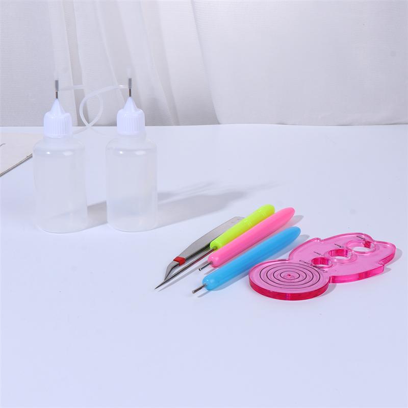 7Pcs/Set DIY Paper Rolling Tool Kit Handmade Rolling Curling Quilling Needle Pen for Home School Arts Craft (Random Color)
