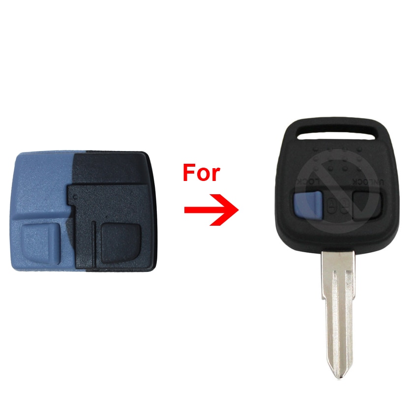10 Stks/partij Vervanging 2 Knop Rubber Pad Voor Nissan Elgrand Remote Smart Autosleutelzakje