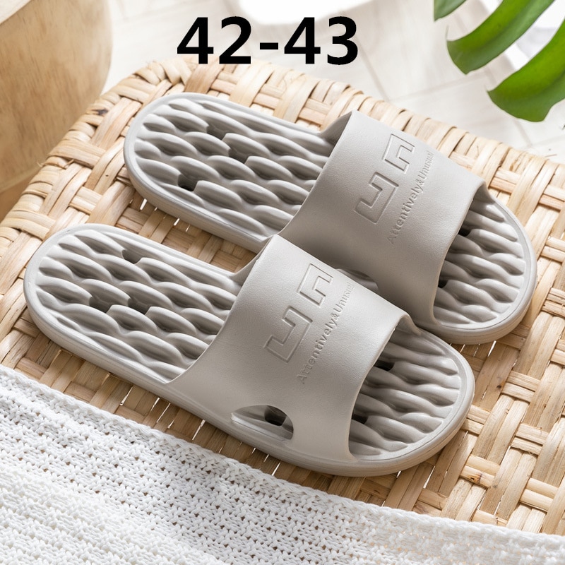 , zapatillas Xiaomi EVA de verano para mujer, zapatos informales de playa suaves, chanclas de baño para hombres, chanclas de ducha para mujer, zapatillas para casa o piscina: Grey 42-43