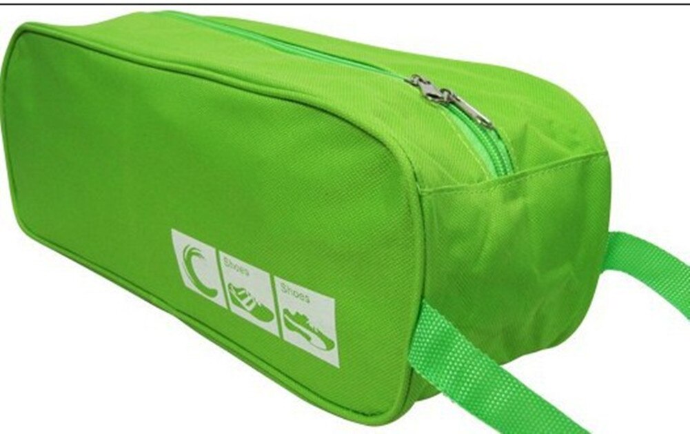 Portable Waterproof Travel Storage Shoe Pouch Shoes Organizer Bag Zip Case: green