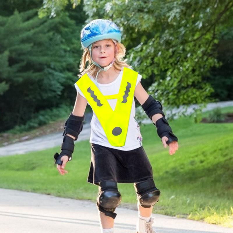 V-formede børn reflekterende vest nat udendørs sport løb cykling sikkerhedstøj reflekterende rem høj synlighed