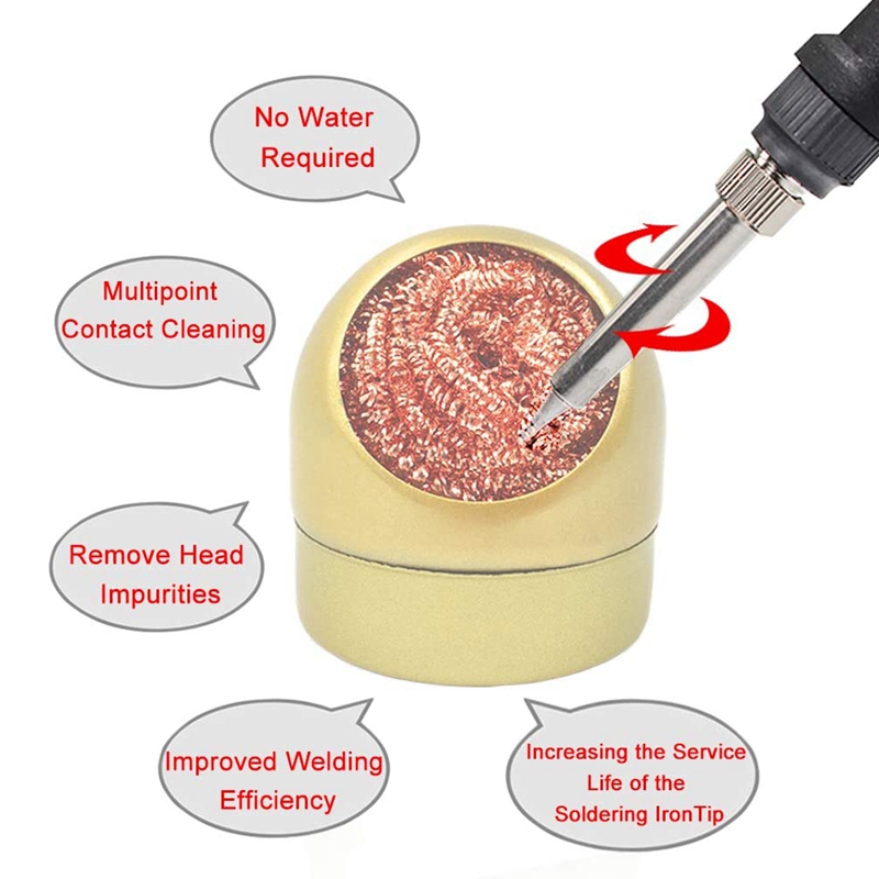 Soldering Iron Tip Cleaner with 7Pcs Solder Tip Cleaning Wire, Brass Wire for Cleaning Soldering Irons Tips