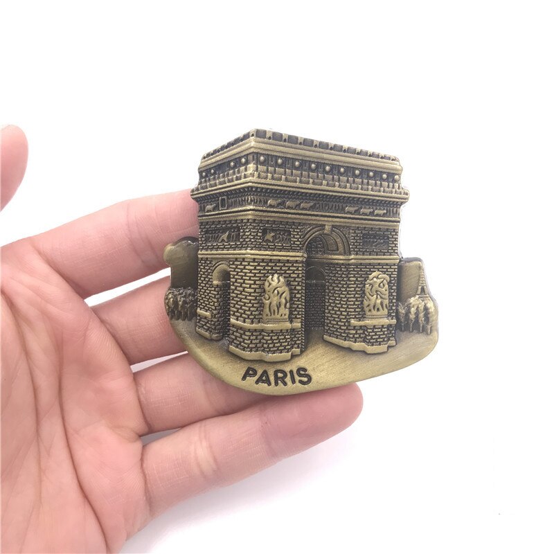 Imanes de nevera 3d de Metal, frigorífico pegado, águila americana, Jerusalén, Israel, Londres, autobús, nueva york, París, recuerdos, decoración del hogar: Verde militar