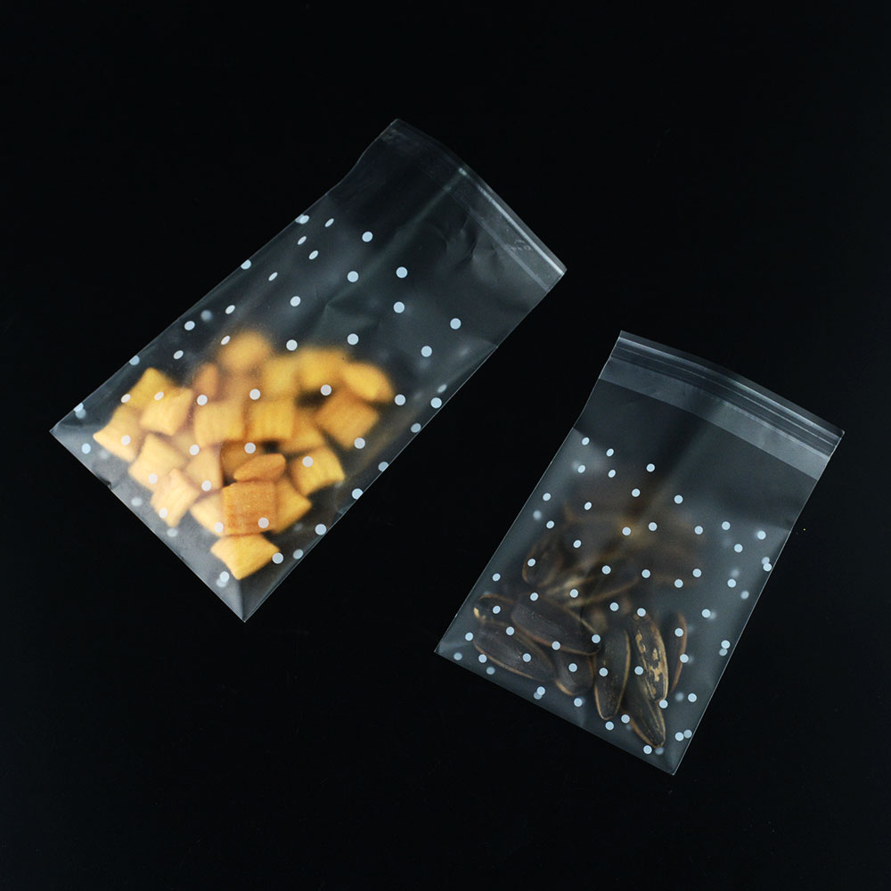 100 PCS taschen kunststoff keks verpackung brot backen liefert weiß dot candy party hochzeit dekoration
