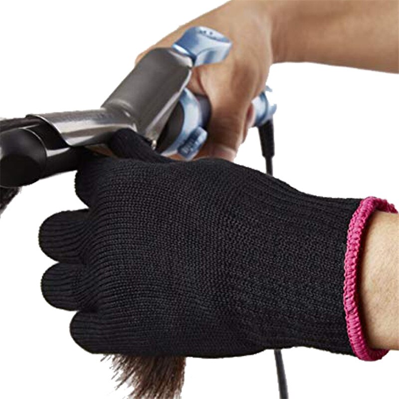 Wärme Beständig Handschuh für Haar Styling Wärme Blockieren für Eisstockschießen, flache Eisen und Eisstockschießen Zauberstab Geeignet für Verknüpfungen und Rechts Hände