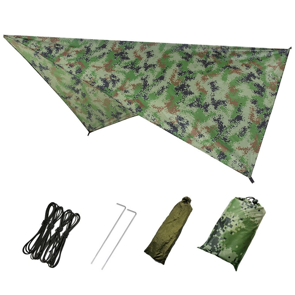 Outdoor Sun Shade Sunscreen Shade Sail Waterproof Awning For Outdoor Garden Beach Camping Patio Pool Canopy Tent Sun Shelter: Army Green S