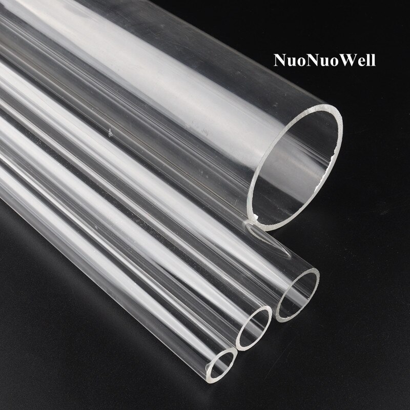 2 pces od.16-90mm tubo acrílico transparente tanque de aquário tubo de plexiglass tubo de água claro acrílico encaixes tubos de vidro