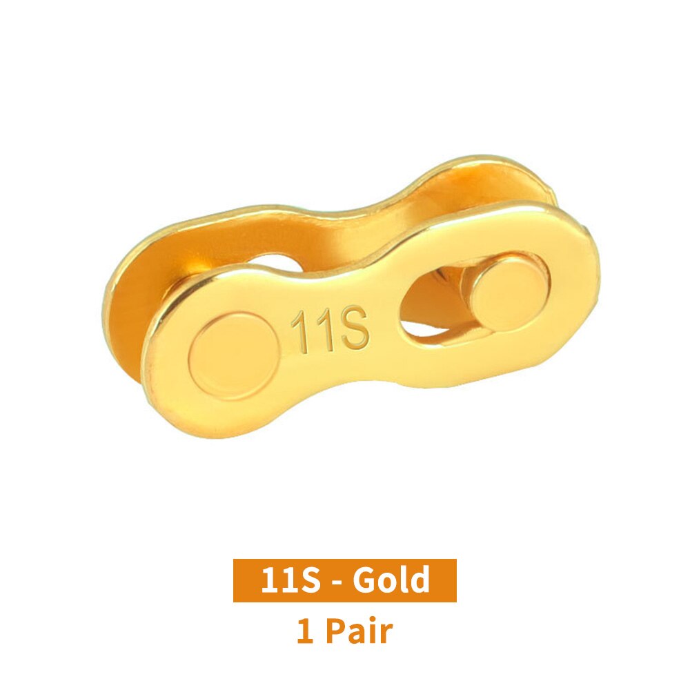 1 Paar Bike Chain Quick Link Voor 6/7/8/9/10/11/12 Speed Ketting mtb Racefiets Aansluiten Master Link Ontbrekende Quick Connector: 11 Gold 1 pair