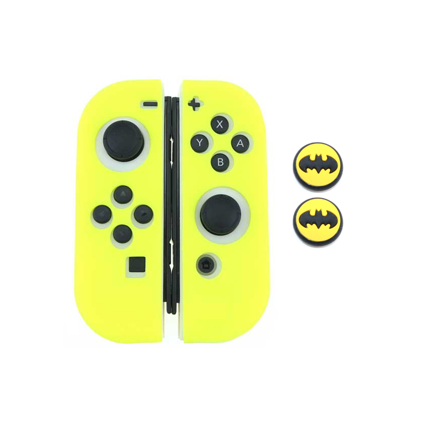 YuXi Per Nintend Interruttore NS Joy-Con Del Silicone di Protezione Della Pelle Della Copertura Della Cassa + Thumbstick Grip Joystick Tappi Per La Gioia con Controller: H