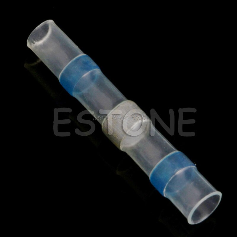 50Pcs 16-14AWG Waterproof Solder Sleeve Heat Shrink Butt Wire Splice Connector B