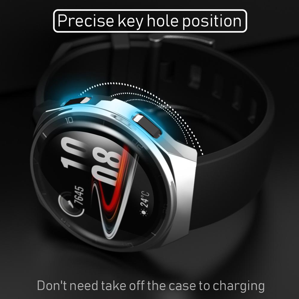 Funda para Huawei Watch GT 2e, carcasa suave de TPU, marco de cobertura completa, accesorios de reloj inteligente, parachoques + Protector de pantalla, reloj Huawei GT2E
