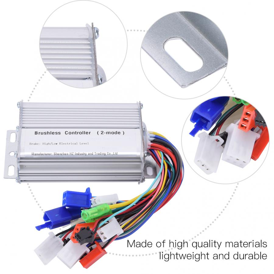 24v/36v/48v 350w motorcontroller 6 rør 12-20a elektrisk cykel børsteløs controller e-cykel elektrisk scooter controller