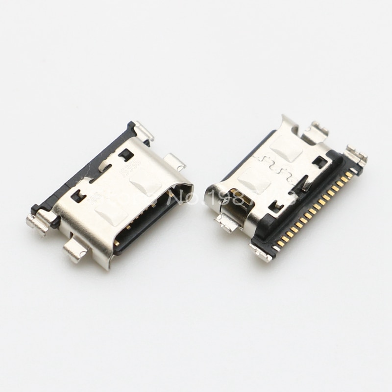 10 stk type  c 18- pin mini-stik mobil charing-port til samsung galaxy  a20 a205f a30 a305f a40 a50 a505f a70 micro usb-stik
