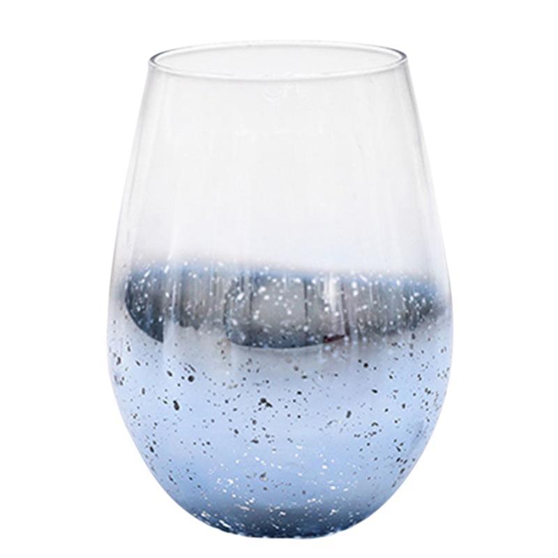 Vaso de agua de estrellado vaso de purpurina taza de agua de vidrio de vino de beber cerveza de vidrio de bebida de café tazas de té transparente tazas: Blue