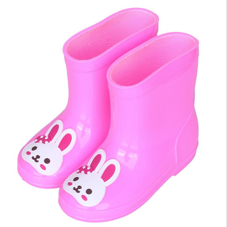 2018New Lente Rubber Laarzen Kinderen Laarzen Voor Meisjes Jongens Kids Cartoon Regenlaarzen Snoep Kleur Antislip Regenlaars Waterdichte Schoenen: pink 1 / 11