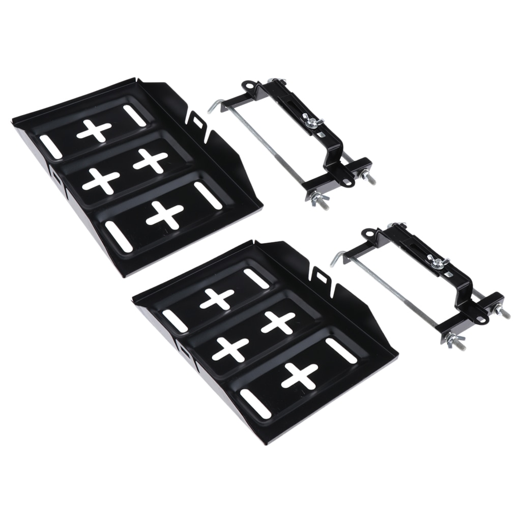 2 Pieces Universal Car Battery Tray Adjustable Battery Holder Stabilization Support And Reinforcement Iron Battery