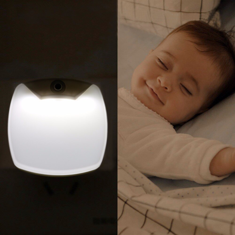 Enchufe LED Luz de noche brillante con sensor de anochecer y Amanecer encendido/apagado automático perfecto para el pasillo del dormitorio de los niños cocina enchufe UE/EE. UU.
