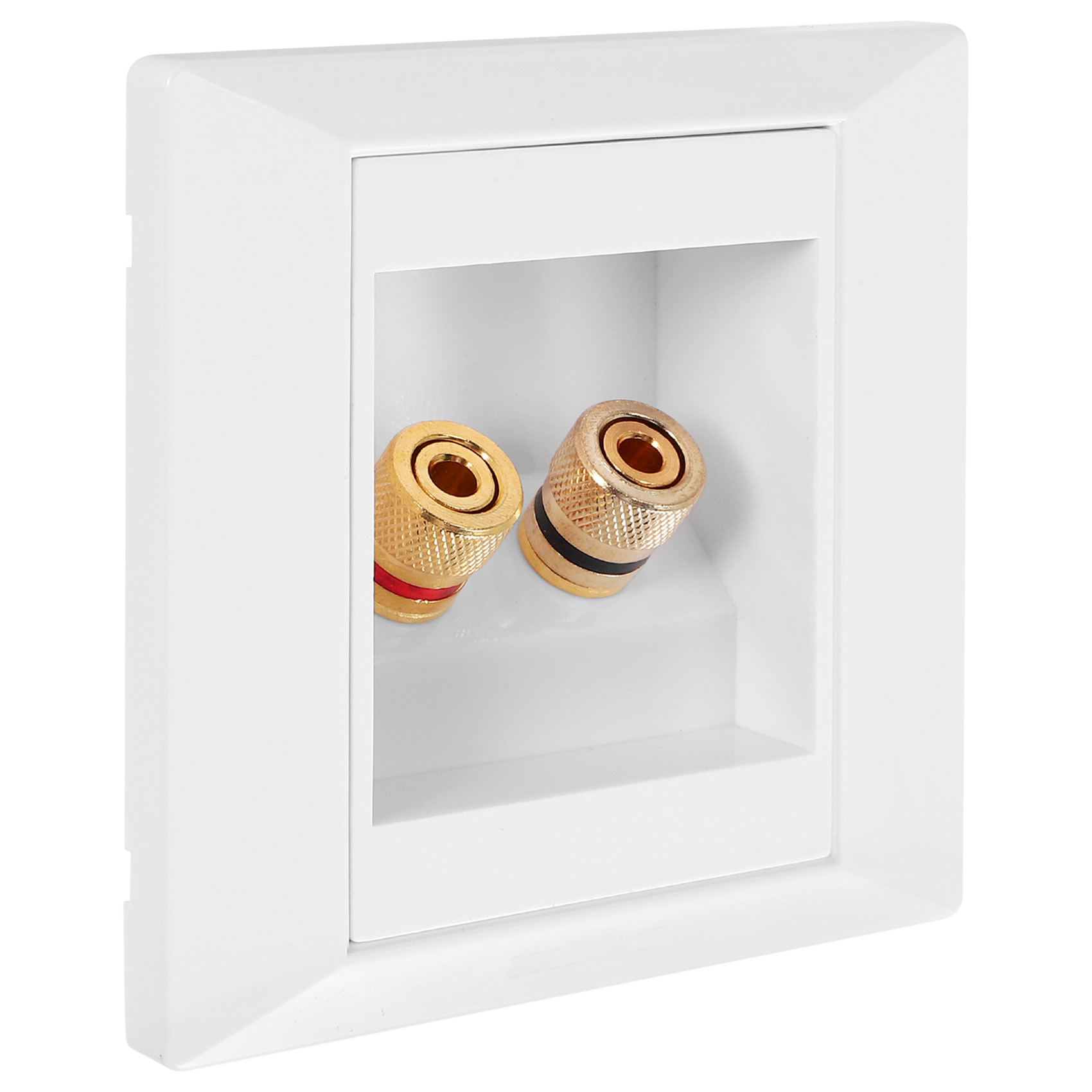 SODIAL(R) Puerto de conexión de enchufe de pared con altavoz de 2 clavijas, blanco
