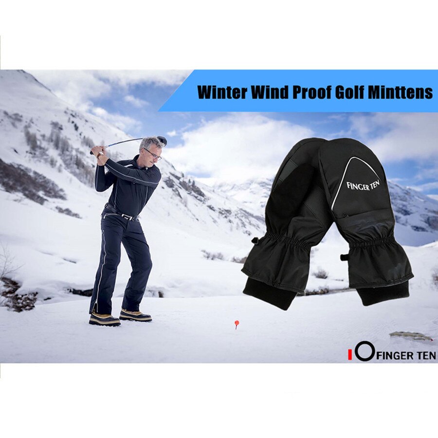 Thermal Pair Windproof Waterproof Winter Golf Gloves Mittens Anti Slip Grip Warm Cold Weather for Men Women