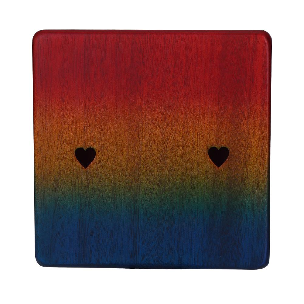 Kalimba 17 Key Mahogany Body Thumb Piano Gradual rainbow color Mbira Musical Instrument
