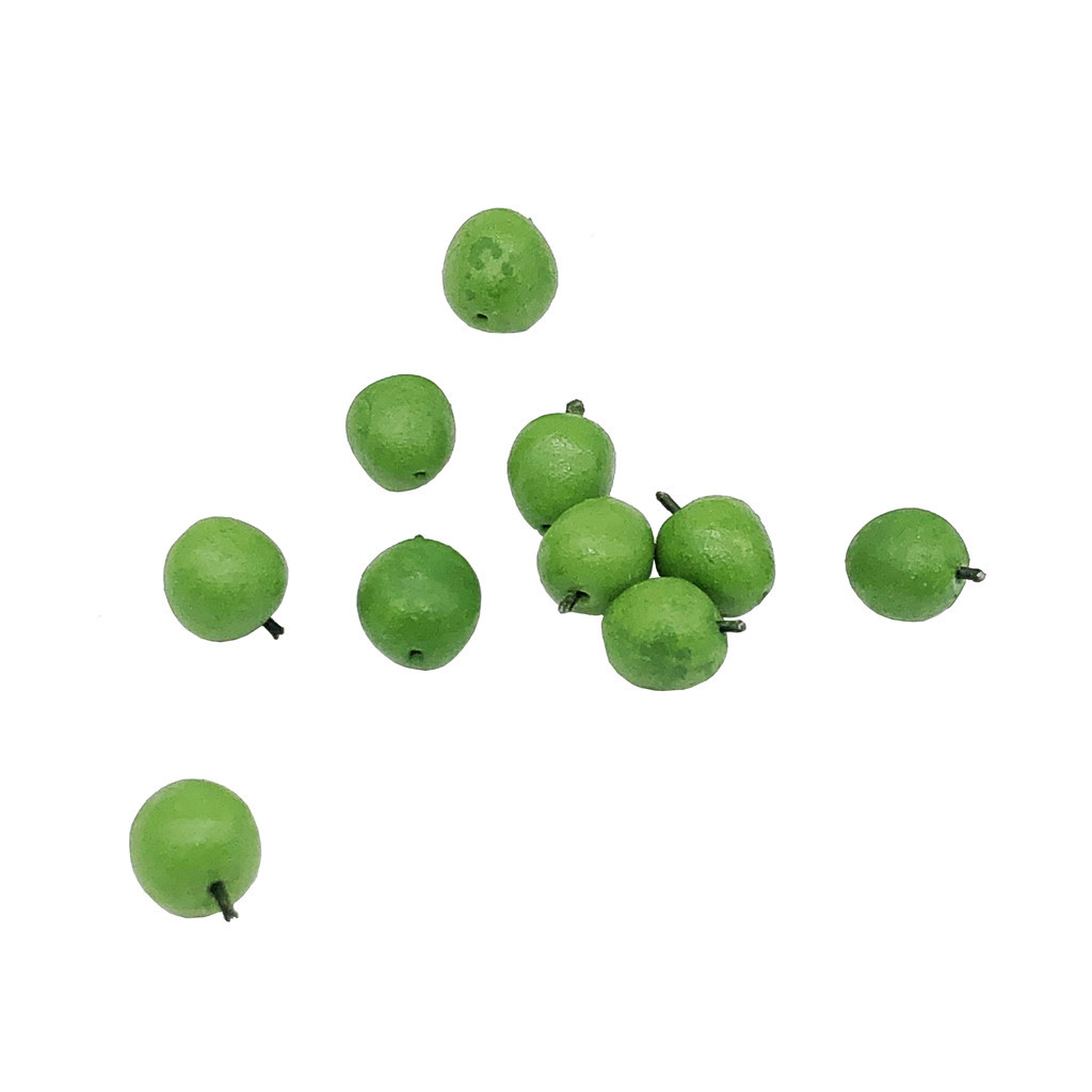 10pz 1/12 accessori per Astuccio delle bambole in miniatura resina verde mela/fragola rossa simulazione frutta modello giocattolo casa delle bambole decorazione: verde