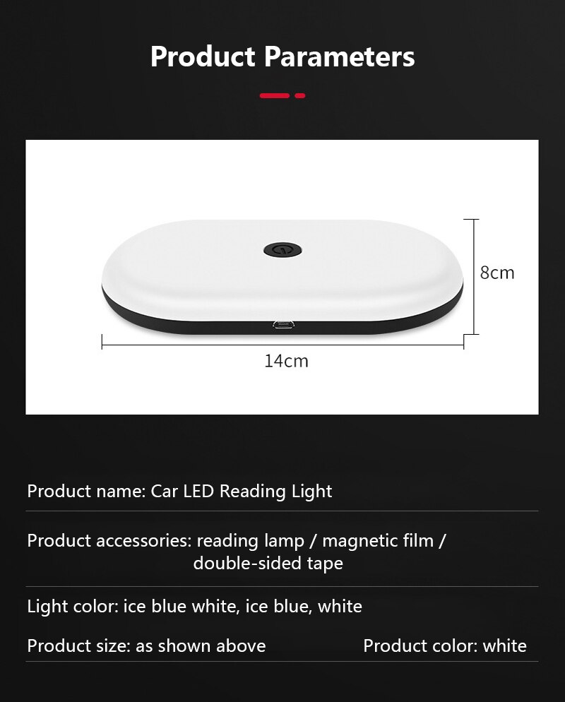 Usb Oplaadbare Auto Van Camper Led Usb Interieur Dak Lichtkoepel Leeslamp Uk