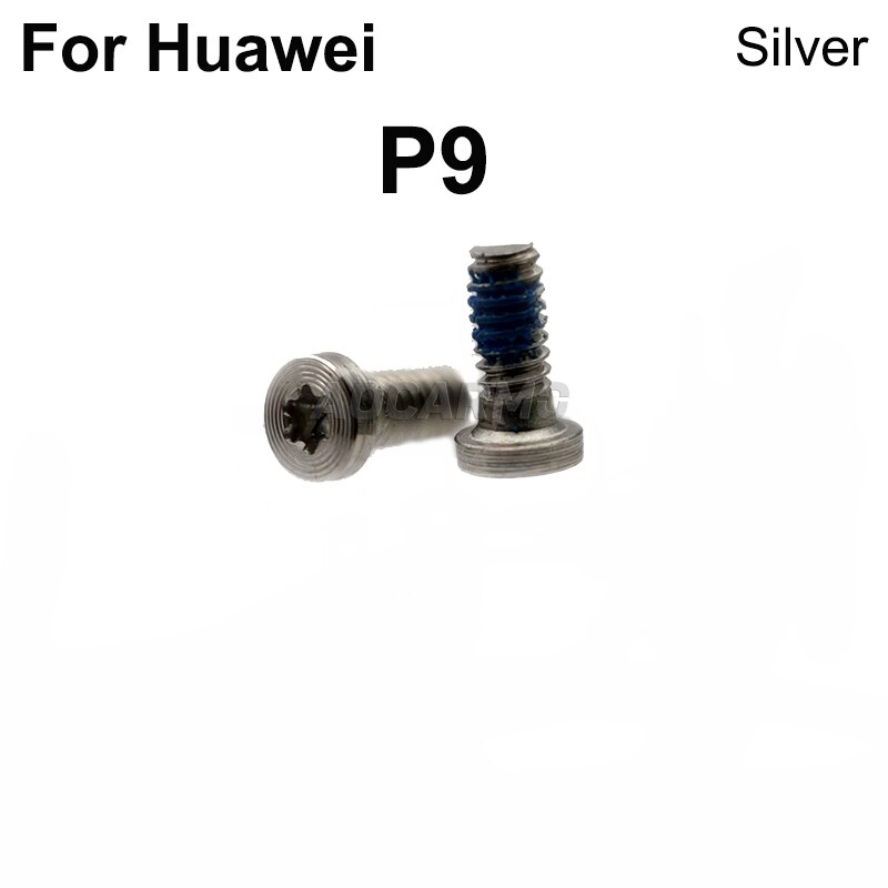 Aocarmo 2Pcs/Lot Silver / Gold / Black Bottom Dock Screws Housing Screw Replacement For Huawei P9 EVA-AL00