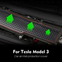 Auto Luchtinlaat Bescherming cover voor Tesla Model 3 voorkomen vallen van verstopping ABS Luchtinlaat grill Beschermen Netto